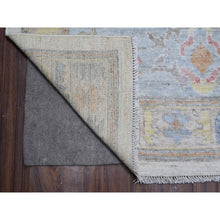 Load image into Gallery viewer, 9&#39;9&quot;x14&#39;2&quot; White Whisper, All Over Village Motifs Design, Wool Weft, Vegetable Dyes, Hand Knotted, Afghan Angora Oushak, Oriental Rug FWR532146