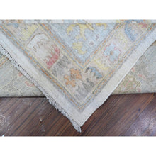 Load image into Gallery viewer, 9&#39;9&quot;x14&#39;2&quot; White Whisper, All Over Village Motifs Design, Wool Weft, Vegetable Dyes, Hand Knotted, Afghan Angora Oushak, Oriental Rug FWR532146