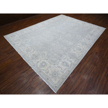 Load image into Gallery viewer, 8&#39;10&quot;x11&#39;9&quot; Storm Cloud Gray, Vegetable Dyes Soft and Vibrant Wool, White Wash Fine Peshawar, Hand Knotted Oriental Rug FWR532482