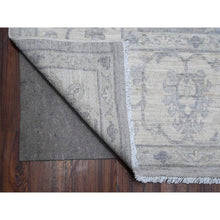 Load image into Gallery viewer, 8&#39;10&quot;x11&#39;9&quot; Storm Cloud Gray, Vegetable Dyes Soft and Vibrant Wool, White Wash Fine Peshawar, Hand Knotted Oriental Rug FWR532482