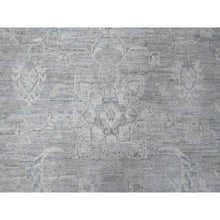 Load image into Gallery viewer, 8&#39;10&quot;x11&#39;9&quot; Storm Cloud Gray, Vegetable Dyes Soft and Vibrant Wool, White Wash Fine Peshawar, Hand Knotted Oriental Rug FWR532482