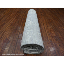 Load image into Gallery viewer, 8&#39;10&quot;x11&#39;9&quot; Storm Cloud Gray, Vegetable Dyes Soft and Vibrant Wool, White Wash Fine Peshawar, Hand Knotted Oriental Rug FWR532482