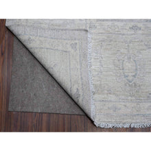 Load image into Gallery viewer, 8&#39;10&quot;x11&#39;6&quot; Stardew Gray, Washed Out Peshawar With All Over Design, Hand Knotted Natural Dyes, Shiny Wool, Oriental Rug FWR532494