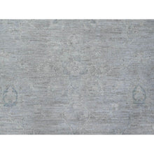 Load image into Gallery viewer, 8&#39;10&quot;x11&#39;6&quot; Stardew Gray, Washed Out Peshawar With All Over Design, Hand Knotted Natural Dyes, Shiny Wool, Oriental Rug FWR532494