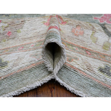 Load image into Gallery viewer, 12&#39;2&quot;x14&#39;5&quot; Silver Green, Oversized, Hand Knotted Angora Oushak, Natural Dyes, All Over Village Motifs, Oriental Rug FWR532650