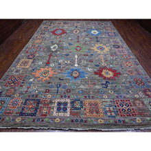 Load image into Gallery viewer, 10&#39;x14&#39; Old Silver Gray, Natural And Soft Wool, Mahal Large Elements All Over Design, Vegetable Dyes, Hand Knotted, Aryana Collection Oriental Rug FWR532878