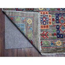 Load image into Gallery viewer, 10&#39;x14&#39; Old Silver Gray, Natural And Soft Wool, Mahal Large Elements All Over Design, Vegetable Dyes, Hand Knotted, Aryana Collection Oriental Rug FWR532878