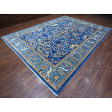 Load image into Gallery viewer, 10&#39;3&quot;x13&#39;5&quot; Bayern Blue, Soft And Pure Wool With Sickle Leaf All Over Design, Hand Knotted, Vegetable Dyes, Denser Weave, Heriz, Oriental Rug FWR532884