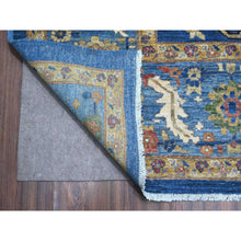 Load image into Gallery viewer, 10&#39;3&quot;x13&#39;5&quot; Bayern Blue, Soft And Pure Wool With Sickle Leaf All Over Design, Hand Knotted, Vegetable Dyes, Denser Weave, Heriz, Oriental Rug FWR532884