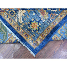 Load image into Gallery viewer, 10&#39;3&quot;x13&#39;5&quot; Bayern Blue, Soft And Pure Wool With Sickle Leaf All Over Design, Hand Knotted, Vegetable Dyes, Denser Weave, Heriz, Oriental Rug FWR532884