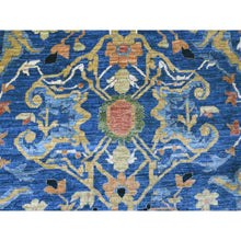 Load image into Gallery viewer, 10&#39;3&quot;x13&#39;5&quot; Bayern Blue, Soft And Pure Wool With Sickle Leaf All Over Design, Hand Knotted, Vegetable Dyes, Denser Weave, Heriz, Oriental Rug FWR532884