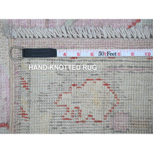 Load image into Gallery viewer, 2&#39;10&quot;x11&#39;6&quot; Dust Storm Pink, Soft Wool Foundation, Natural Dyes, Hand Knotted, Village Elements All Over Design, Angora Oushak, Runner Oriental Rug FWR532926