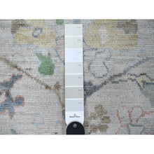 Load image into Gallery viewer, 3&#39;x16&#39;4&quot; Baby Blue, Soft Pile, Hand Knotted, Wool Weft, Natural Dyes, Tribal Flower And Leaf Design, Afghan Angora Oushak, XL Runner Oriental Rug FWR532944