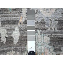 Load image into Gallery viewer, 2&#39;8&quot;x7&#39;9&quot; Scorpion Gray, Hand Knotted With Extra Soft Wool Foundation, Tribal Medallions All Over Design, Natural Dyes, Afghan Angora Oushak, Runner Oriental Rug FWR532992