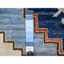 Load image into Gallery viewer, 9&#39;1&quot;x11&#39;4&quot; Tufts Blue, Vegetable Dyes, Anatolian Village Inspired With Central Large Tribal Geometric Medallion, Extra Soft Wool, Hand Knotted, Oriental Rug FWR533046