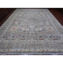 Load image into Gallery viewer, 12&#39;3&quot;x15&#39;5&quot; Laid Back Gray, Vegetable Dyes, Organic Wool, Mamluk Design Pre Historic 14th Century Influence, Hand Knotted, Oversized Oriental Rug FWR533220