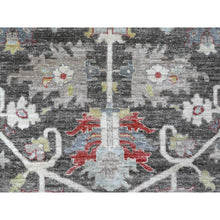 Load image into Gallery viewer, 8&#39;x9&#39;7&quot; Abbey Black, Hand Knotted, Velvety Wool, Fine Aryana Heriz All Over Design, Vegetable Dyes, Peshawar Oriental Rug FWR533238