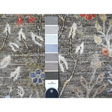 Load image into Gallery viewer, 10&#39;2&quot;x13&#39;10&quot; Boothbay Gray, Afghan Peshawar With Birds of Paradise Design, Hand Knotted Abrash, Natural Dyes, Shiny Wool, Oriental Rug FWR533274