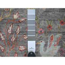 Load image into Gallery viewer, 10&#39;x13&#39;6&quot; Radiant Silver Gray, Hand Knotted, Afghan Peshawar With Birds of Paradise Design, Vegetable Dyes, 100% Wool, Oriental Rug FWR533286