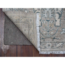 Load image into Gallery viewer, 2&#39;9&quot;x9&#39;7&quot; Marble Gray, Peshawar with Bijar Garus Design, Vegetable Dyes, Extra Soft Wool Hand Knotted Densely Woven Runner Oriental Rug FWR533370