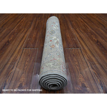 Load image into Gallery viewer, 3&#39;x7&#39;10&quot; Nobel Gray, Aryana Collection With Bidjar Garus Design, Hand Knotted Organic Wool, Natural Dyes, Runner Oriental Rug FWR533418