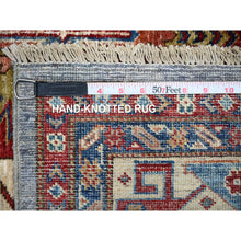 Load image into Gallery viewer, 8&#39;2&quot;x9&#39;10&quot; Blue Gray With Valspar White, Afghan Super Kazak, All Over Colorful And Vibrant Geometric Elements, Natural Dyes, Hand Knotted, Oriental Rug FWR533472