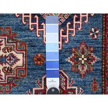 Load image into Gallery viewer, 8&#39;x10&#39; Atlantic Blue, Afghan Super Kazak, Hand Knotted, 100% Wool, All Over Tribal Medallions, Vegetable Dyes, Oriental Rug FWR533484