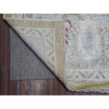 Load image into Gallery viewer, 9&#39;x12&#39;6&quot; Old Gold, Extra Soft Wool Foundation, Hand Knotted, Natural Dyes With Rural Medallions, Afghan Angora Oushak, Oriental Rug FWR533508