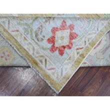 Load image into Gallery viewer, 9&#39;x12&#39;6&quot; Old Gold, Extra Soft Wool Foundation, Hand Knotted, Natural Dyes With Rural Medallions, Afghan Angora Oushak, Oriental Rug FWR533508