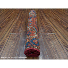 Load image into Gallery viewer, 2&#39;10&quot;x5&#39;10&quot; Cereza Red, Afghan Ersari With Elephant Feet Design, Vibrant Wool, Vegetable Dyes, Hand Knotted Runner Oriental Rug FWR533598