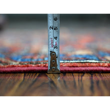 Load image into Gallery viewer, 2&#39;10&quot;x5&#39;10&quot; Cereza Red, Afghan Ersari With Elephant Feet Design, Vibrant Wool, Vegetable Dyes, Hand Knotted Runner Oriental Rug FWR533598