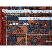 Load image into Gallery viewer, 2&#39;10&quot;x5&#39;10&quot; Cereza Red, Afghan Ersari With Elephant Feet Design, Vibrant Wool, Vegetable Dyes, Hand Knotted Runner Oriental Rug FWR533598