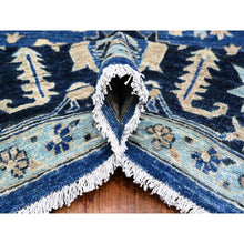 Load image into Gallery viewer, 9&#39;3&quot;x11&#39;9&quot; Cerulean With Prussian Blue, Heriz All Over Design, Hand Knotted 100% Wool, Vegetable Dyes, Fine Aryana Oriental Rug FWR533712