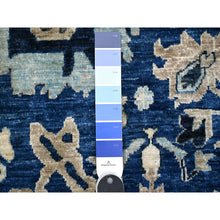 Load image into Gallery viewer, 9&#39;3&quot;x11&#39;9&quot; Cerulean With Prussian Blue, Heriz All Over Design, Hand Knotted 100% Wool, Vegetable Dyes, Fine Aryana Oriental Rug FWR533712