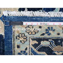 Load image into Gallery viewer, 9&#39;3&quot;x11&#39;9&quot; Cerulean With Prussian Blue, Heriz All Over Design, Hand Knotted 100% Wool, Vegetable Dyes, Fine Aryana Oriental Rug FWR533712