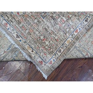 8'3"x10' Moonquake Gray, Velvety Wool, Aryana Collection, Hand Knotted Pre Historic 14th Century Influence Mamluk, Vegetable Dyes, Central Medallion Design, Oriental Rug FWR533772