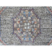 Load image into Gallery viewer, 8&#39;3&quot;x10&#39; Moonquake Gray, Velvety Wool, Aryana Collection, Hand Knotted Pre Historic 14th Century Influence Mamluk, Vegetable Dyes, Central Medallion Design, Oriental Rug FWR533772