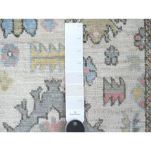 Load image into Gallery viewer, 2&#39;10&quot;x19&#39; Link White, Hand Knotted, Soft Pile, Natural Dyes with Rural All Over Design, Wool Weft, Runner Afghan Angora Oushak, Oversized Oriental Rug FWR534054