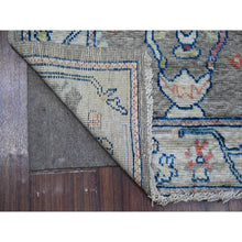 Load image into Gallery viewer, 2&#39;8&quot;x11&#39;9&quot; Ash Gray, Afghan Angora Oushak, Wool Weft, Tribal Elements Design, Vegetable Dyes, Hand Knotted, Runner Oriental Rug FWR534150