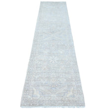 Load image into Gallery viewer, 2&#39;6&quot;x9&#39;10&quot; Swanky Gray, Washed Out Peshawar With Ziegler Mahal Design, Hand Knotted All Wool, Runner Oriental Rug FWR534204