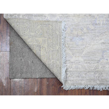 Load image into Gallery viewer, 2&#39;6&quot;x9&#39;10&quot; Swanky Gray, Washed Out Peshawar With Ziegler Mahal Design, Hand Knotted All Wool, Runner Oriental Rug FWR534204