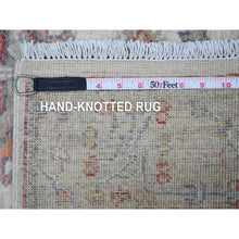 Load image into Gallery viewer, 3&#39;x5&#39;1&quot; Snowbound White, Karajeh Design With All Over Geometric Motifs, Hand Knotted, Vegetable Dyes, All Wool, Oriental Rug FWR534234