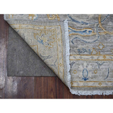 Load image into Gallery viewer, 3&#39;x7&#39;8&quot; Requisite Gray, Afghan Peshawar With All Over Pattern, Denser Weave, Hand Knotted, Vegetable Dyes, Soft Wool, Runner Oriental Rug FWR534240