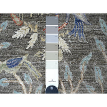 Load image into Gallery viewer, 2&#39;7&quot;x7&#39;10&quot; Manatee Gray, Afghan Peshawar Birds of Paradise, All Wool, Hand Knotted Tree of Life Design, Vegetable Dyes, Runner Oriental Rug FWR534282