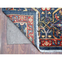 Load image into Gallery viewer, 3&#39;2&quot;x19&#39;5&quot; Star Blue, Pure Wool, Aryana Collection, Hand Knotted Vegetable Dyes, Bidjar Garus Design, XL Runner Oriental Rug FWR534462