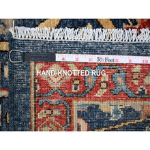 Load image into Gallery viewer, 3&#39;2&quot;x19&#39;5&quot; Star Blue, Pure Wool, Aryana Collection, Hand Knotted Vegetable Dyes, Bidjar Garus Design, XL Runner Oriental Rug FWR534462