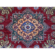 Load image into Gallery viewer, 7&#39;10&quot;x10&#39;8&quot; Sangre Red, Vibrant Tribal Elements, Hand Knotted Natural Wool, Vegetable Dyes, Afghan Super Kazak, Oriental Rug FWR534528