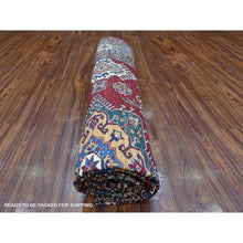 Load image into Gallery viewer, 7&#39;10&quot;x10&#39;8&quot; Sangre Red, Vibrant Tribal Elements, Hand Knotted Natural Wool, Vegetable Dyes, Afghan Super Kazak, Oriental Rug FWR534528