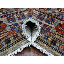 Load image into Gallery viewer, 8&#39;x10&#39;3&quot; Argos Gray, Soft And Shiny Wool, Hand Knotted, Vegetable Dyes Afghan Super Kazak All Over Design Oriental Rug FWR534534