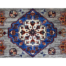 Load image into Gallery viewer, 8&#39;x10&#39;3&quot; Argos Gray, Soft And Shiny Wool, Hand Knotted, Vegetable Dyes Afghan Super Kazak All Over Design Oriental Rug FWR534534